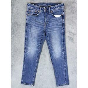 American Eagle Jeans Mens 28x28 Blue Medium Wash Denim Straight Slim